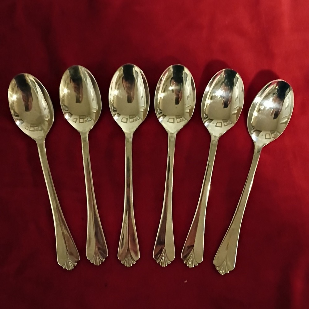 6 Teaspoons Farberware Bayport‎ Stainless Flatware Silverware Replacement 6.25"